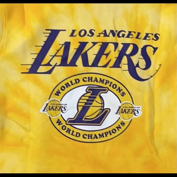 NWT Hollister Tie-Dye Los Angeles Lakers Hoodie - Picture 4 of 5